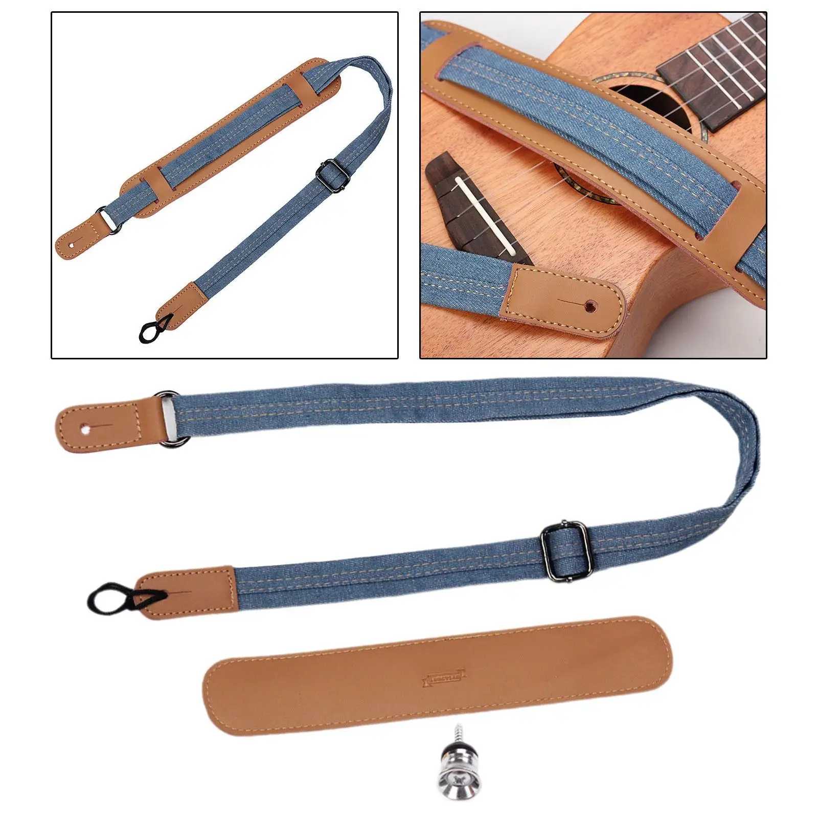 Denim Ukulele Strap Shoulder Strap Replacement Multifunctional Innovative