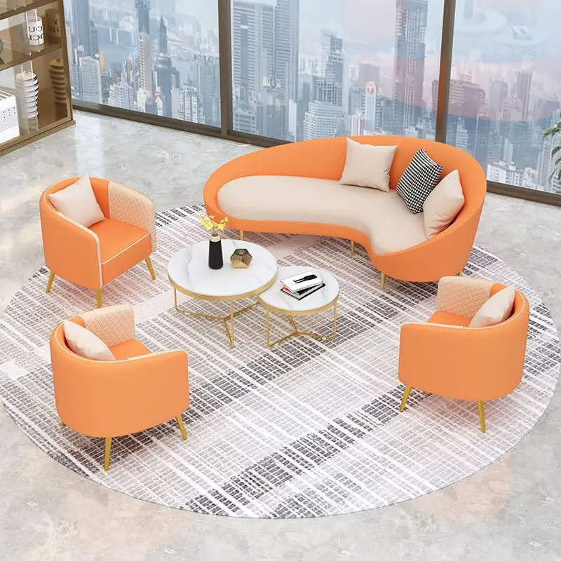 Sales Office Negotiation Table and Chair Arc Light Luxury Modern Hotel Beauty Salon
