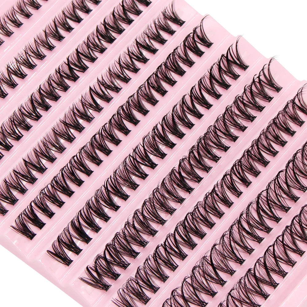 10 rows of large capacity 8-16mm DIY false eyelashes mink fur extension single cluster eyelashes soft and natural appearance