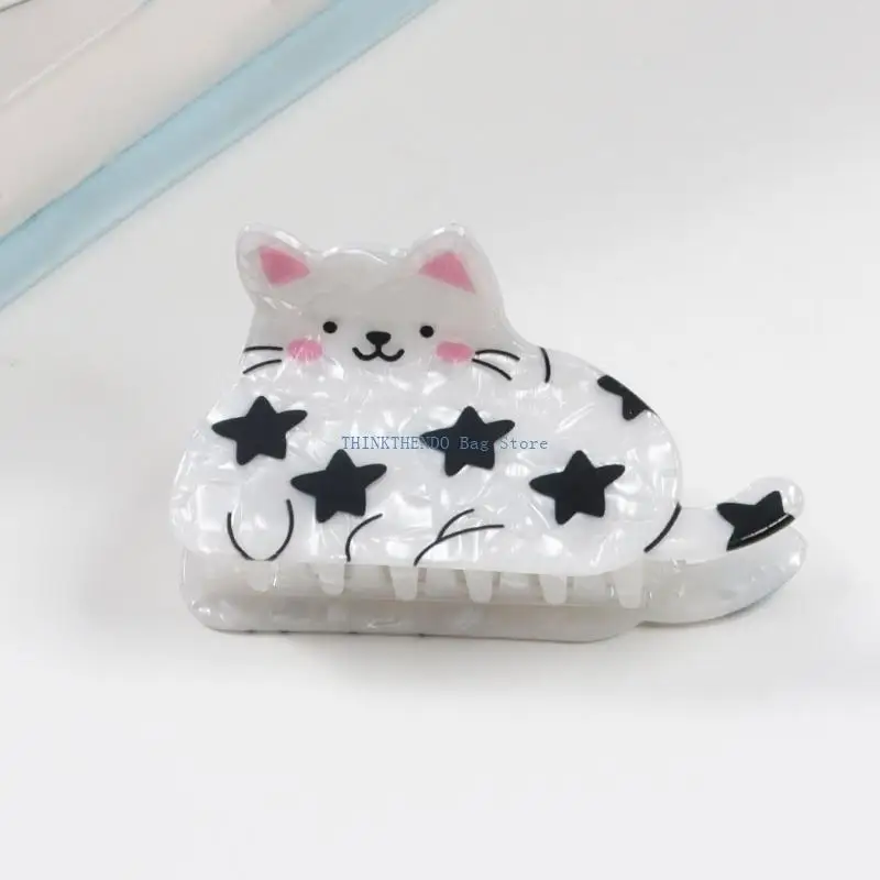 

340D Cartoon Animal Theme Hair Claw Clip 8pcs Strong Hold Hair Clamp for Daily Wear