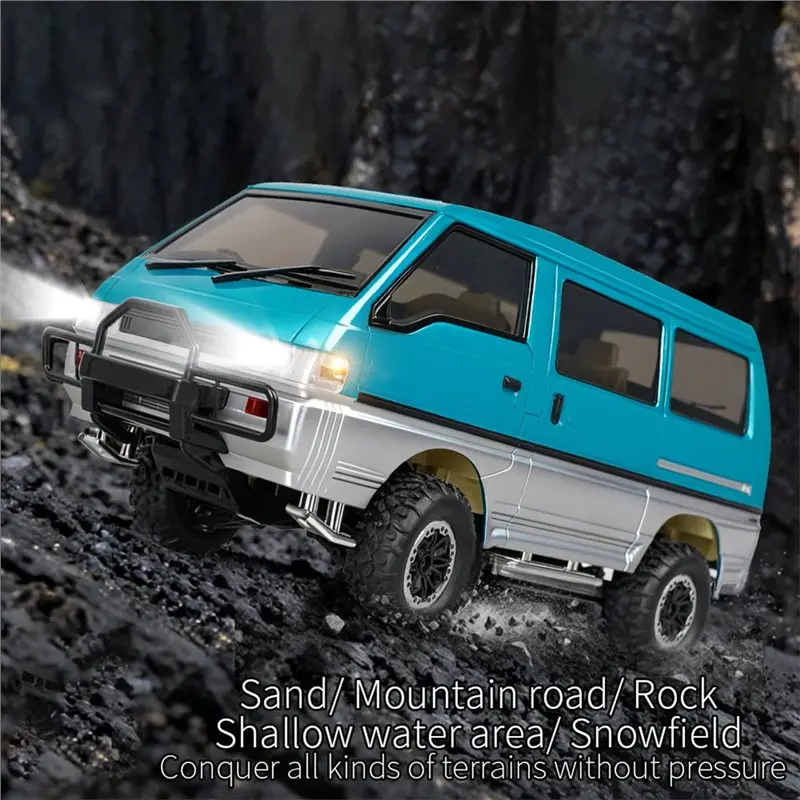 ABUM-For LDRC 1/12 Scale Off-Road RC Car 2 Speed Transmission Metal Gearbox Motor ESC Servo LED Light Remote Control Vehicle-