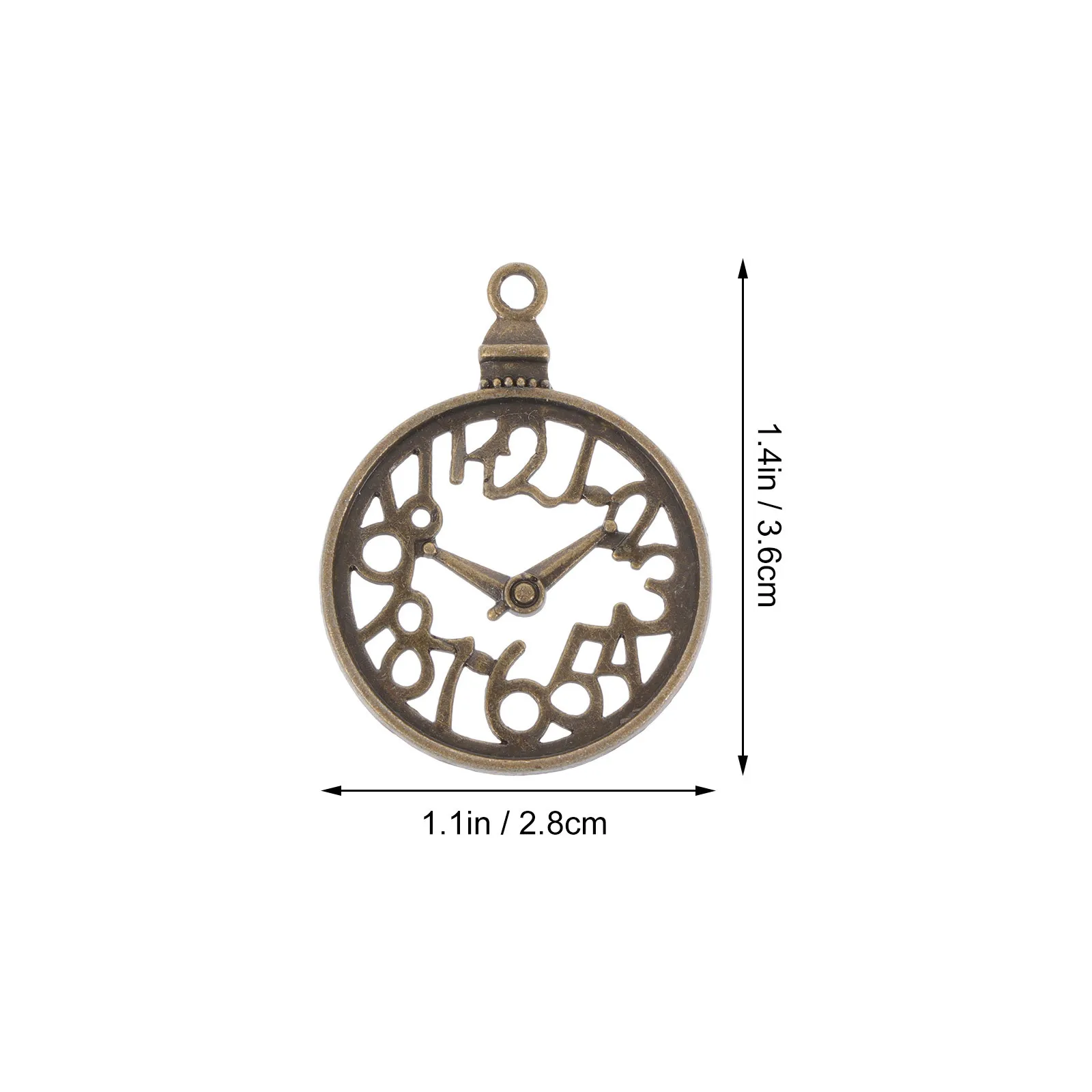 60Pcs Vintage Alloy Clock Shape Pendants DIY Jewelry Making Supplies Necklace Bracelet Earring Charms Key Chain Ornaments