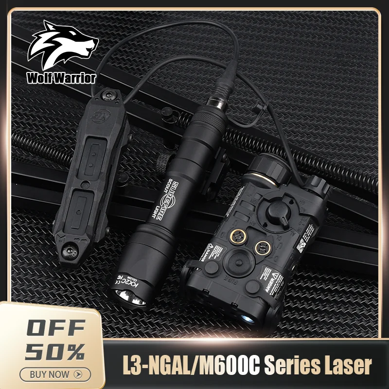 

Tactical L3-NGAL laser with three colors of laser red/green/blue equipped with SFM600C flashlight indicator light and air gun