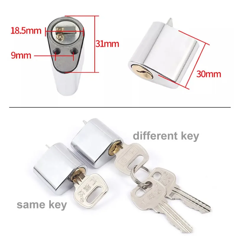 Fire door lock Universal copper Aluminum cylinder Pipe well Escape lock cylinder lock cylinder length 30mm lock parts