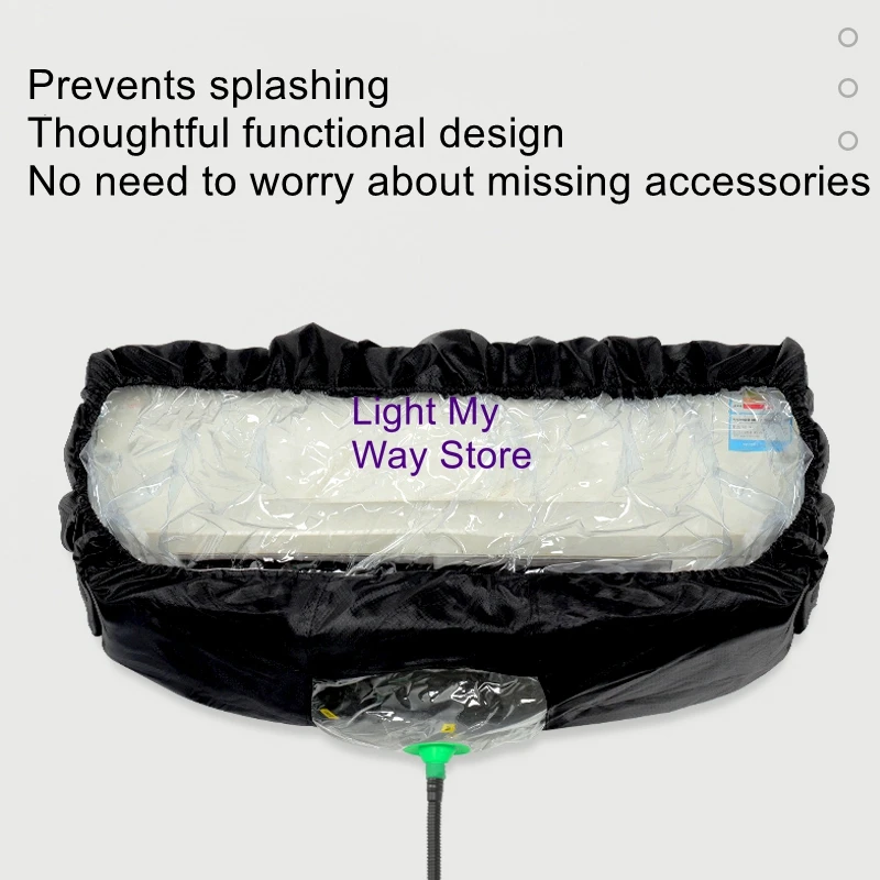 Hanging 1.5P universal splash-proof thickened air conditioning cleaning water catch cover household cleaning dust cover