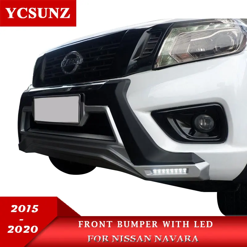 2015-2019 front bumper For Nissan Navara Frontier 2019 front body kits with DRL for Nissan Navara 2016 frontier bumper 2018 2020