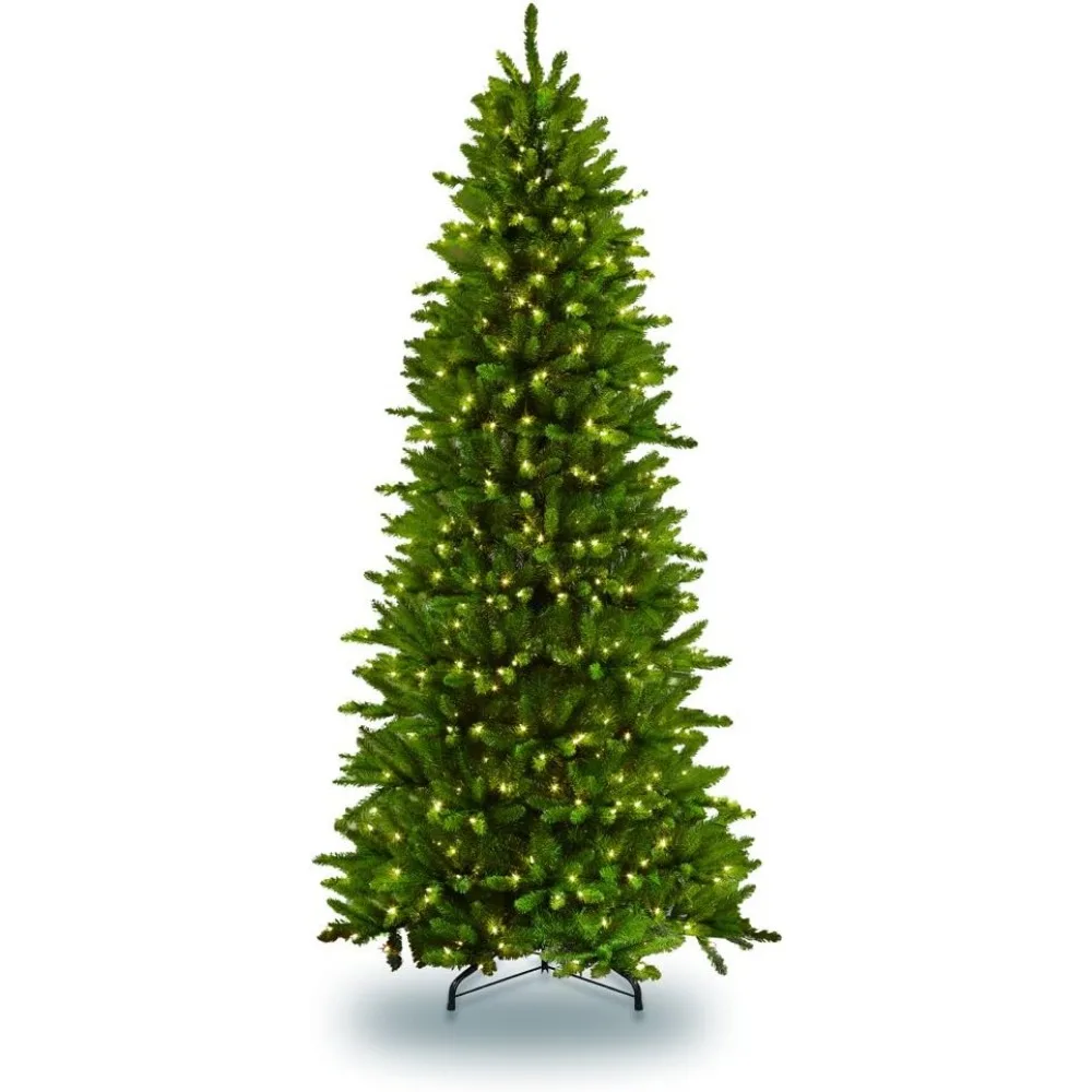 7.5-foot Pre Lit Slender Fraser Fir Artificial Christmas Tree with 500 Green Lights