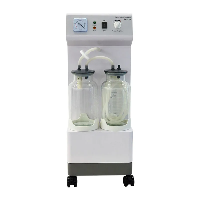 2026 Hot Selling Hot Selling Medical Electric Aspirator Apparatus with Double Bottles Trolley Vacuum Unit