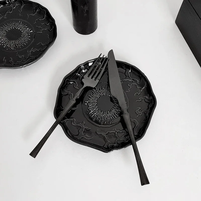 

Ceramic Plate Ornament Witch Diablo Subculture Bar Snack Plate