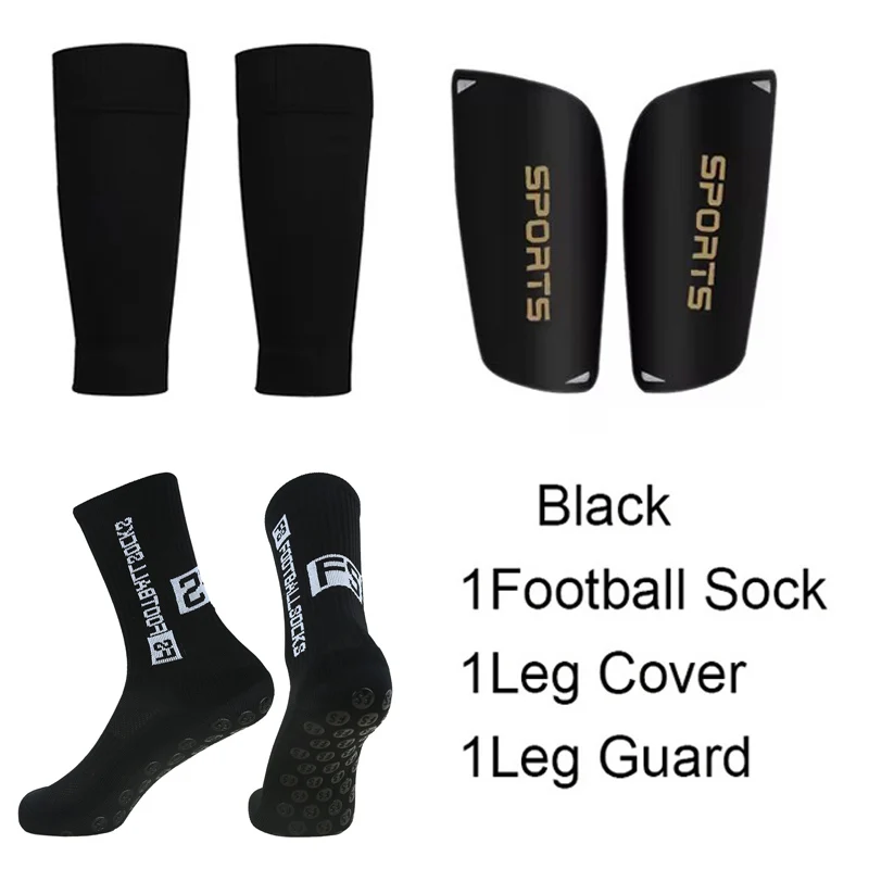 3 pares conjunto anti deslizamento meias de futebol para homens esportes ao ar livre aperto meias de futebol caneleiras caneleiras de futebol meias guarda mangas