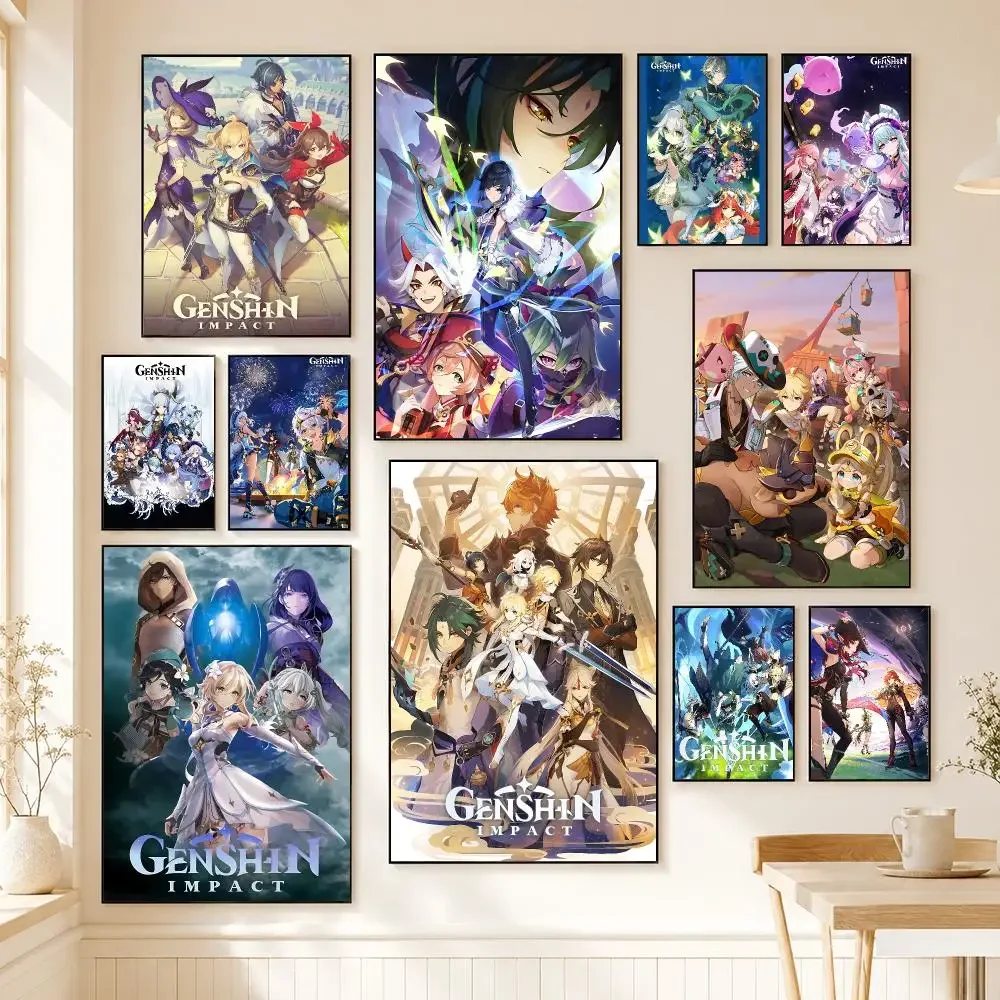 Best Seller G-Genshin Poster   For Playroom Bedroom Hallway Home Wall Art Decor Perfect Gift