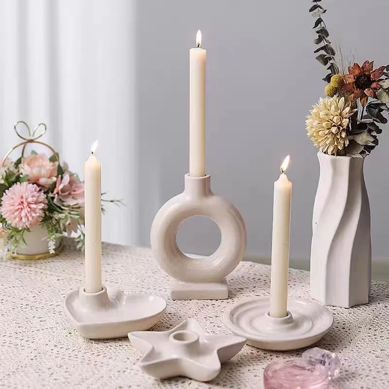 Gypsum Molds and Forms Candle Holder Moulds Silicone Mold for Candle Cement Candle Tray Mold Concrete Epoxy Plaster Form