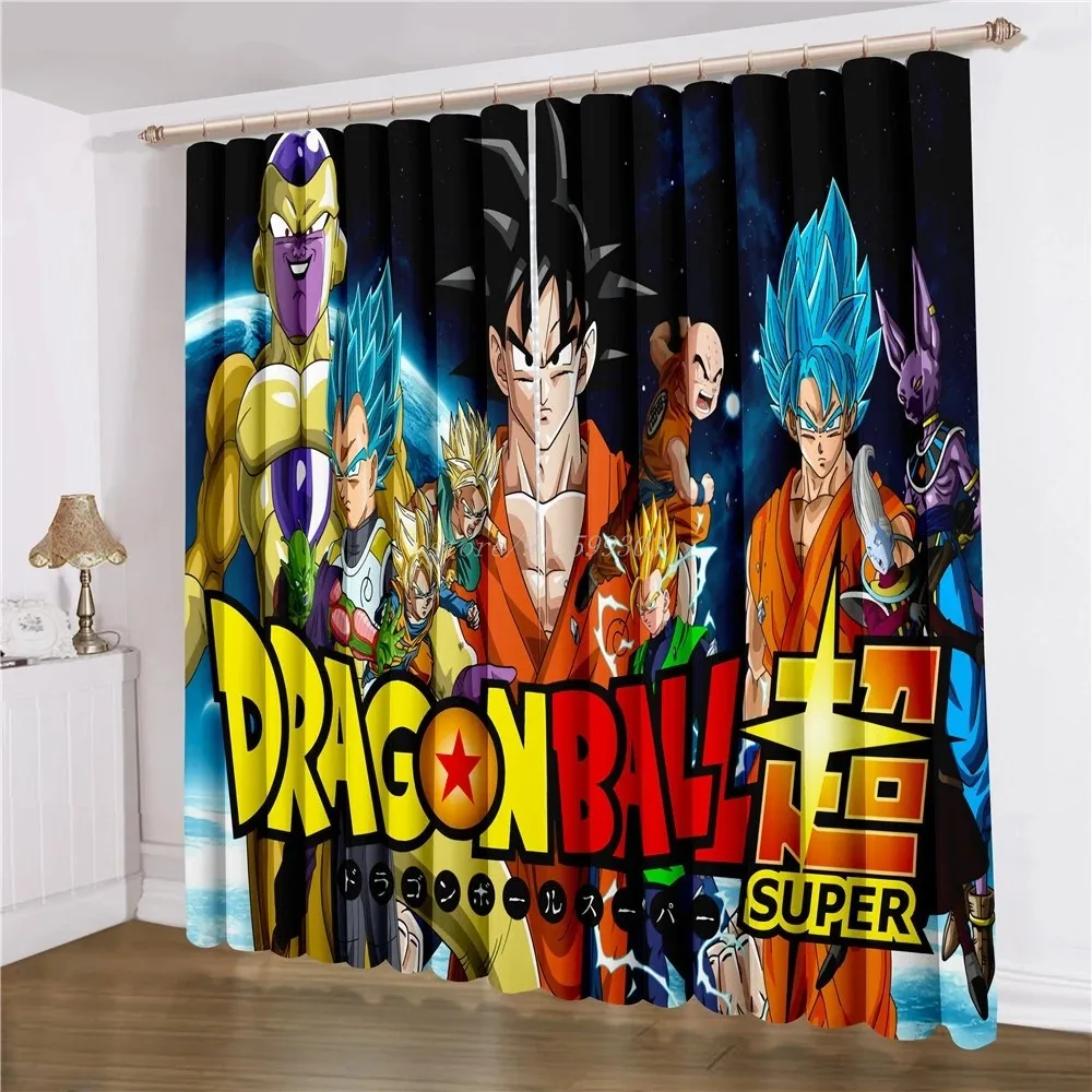 Lobb Son Goku Kakarotto Saiyan 3D Printed Blackout Curtain Home Decoration for Kids Adults Bedroom Livingroom Home Decor