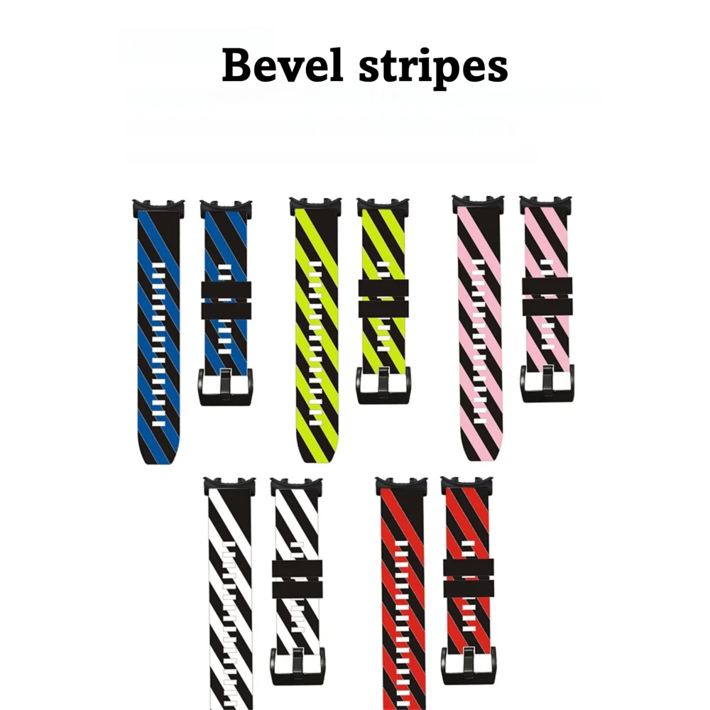 防水シリコンストラップ名誉時計フィットストライプ & 斜めストライプクイックリリース調節可能なスポーツバンド男性女性ブレスレット