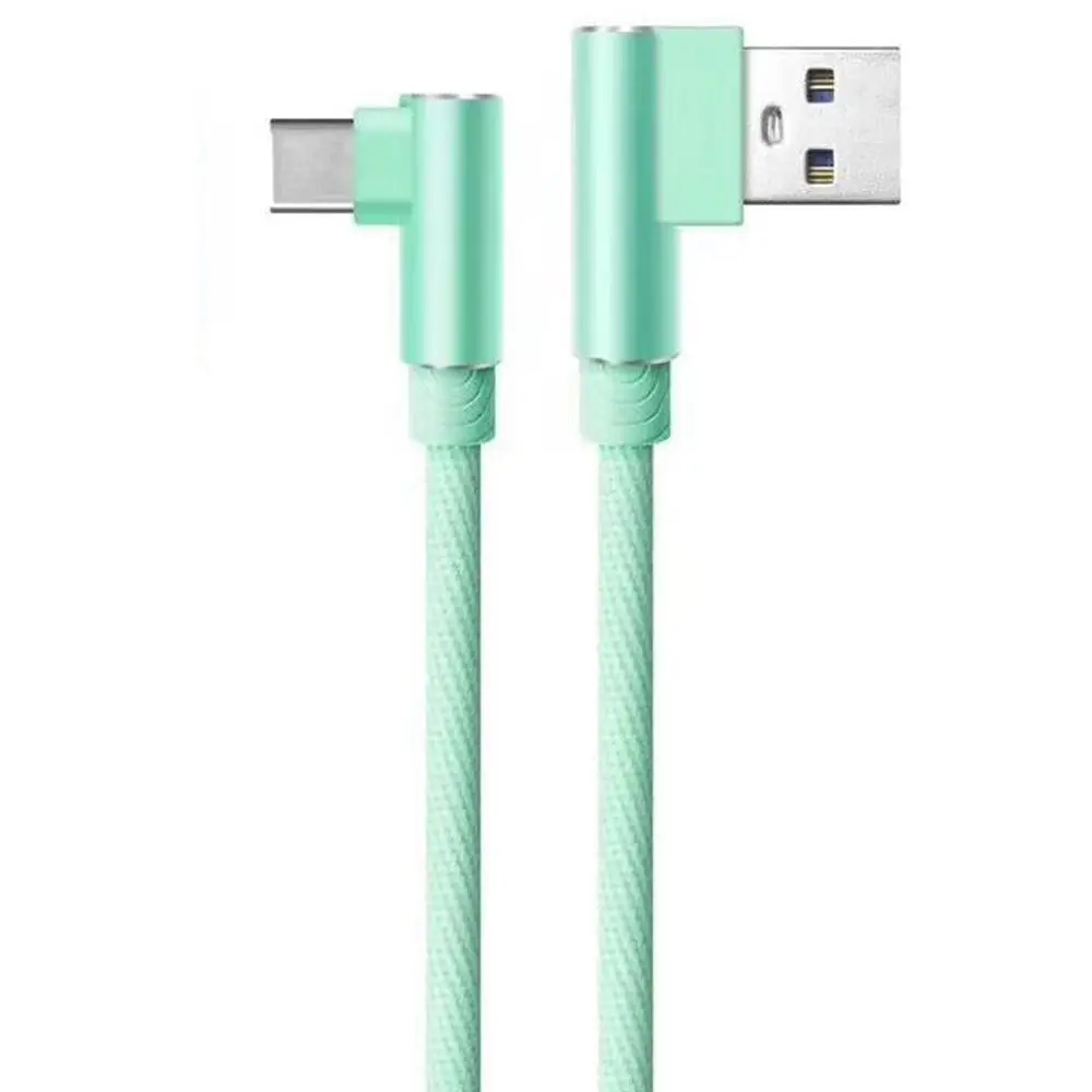 

2.4A Charger Cord Braided Wire Phone Accessories 90 Degree Elbow USB Type C Cable Fast Charging Cable Micro USB Cable Data Cord