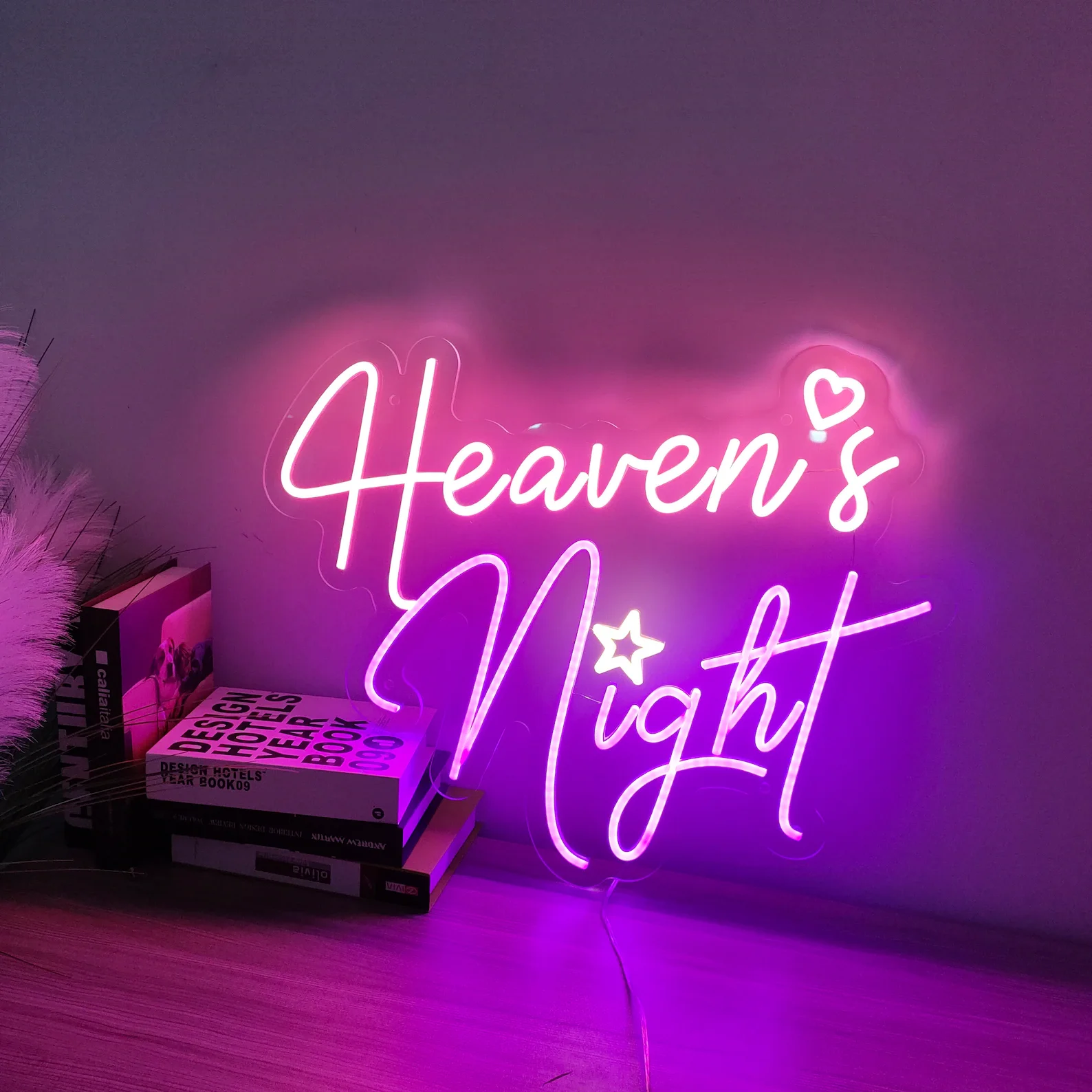 Heaven's Night Neon Sign Custom Neon Lights Sign Wedding Neon Sign LED Neon Sign Bedroom, Game Room Wall Decoration Gifts