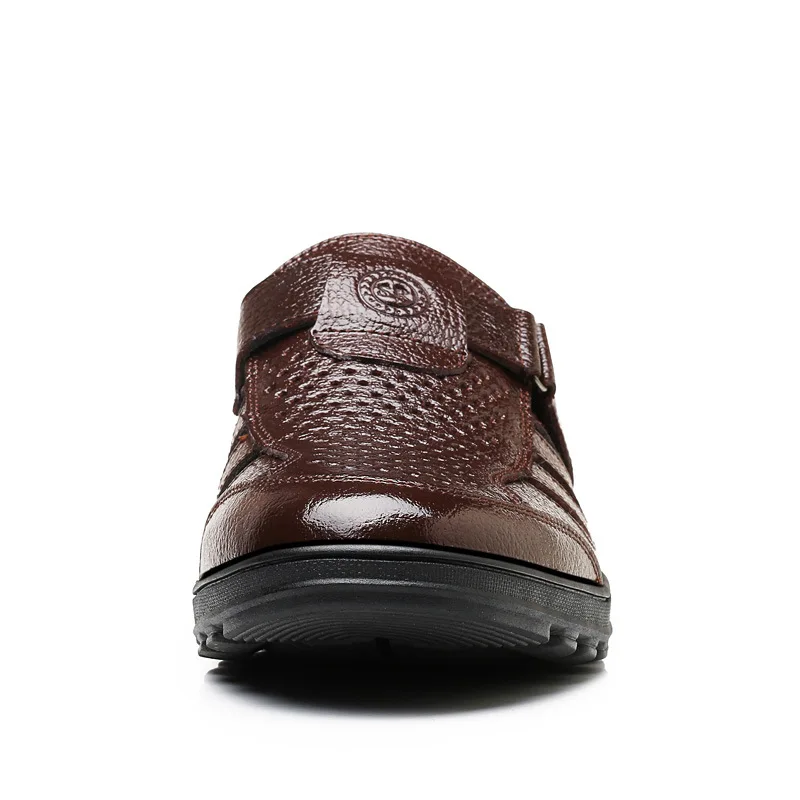 2023 Men Sandals Cozy Hollow Non-slip Soft Cool Lighted Breathable All-match Classic Wearable Fashion Casual Leather Sandals