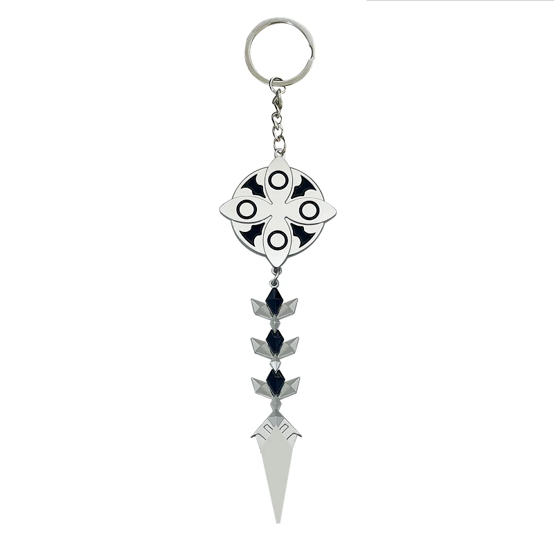 Game Genshin Impact The Captain II Capitano Cosplay Keychain Badge Alloy Brooch Keyring Key Chain Lapel Pin Jewelry Accessories