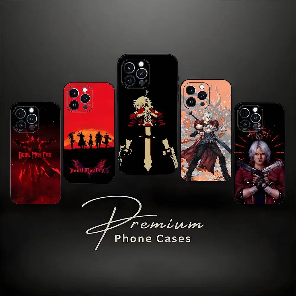 

D-Devil May Cry DMC Phone Case For iPhone 17,16,15,14,13,12,11 ,Pro Max,XS,X,XR,SE,Mini,8,7,Soft Silicone Black Cover