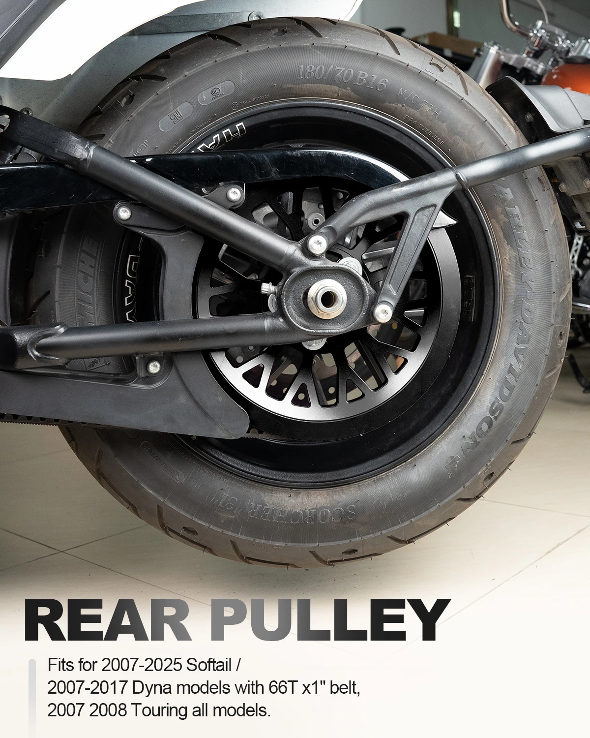 Rear Wheel Drive Belt Pulley 66T 1