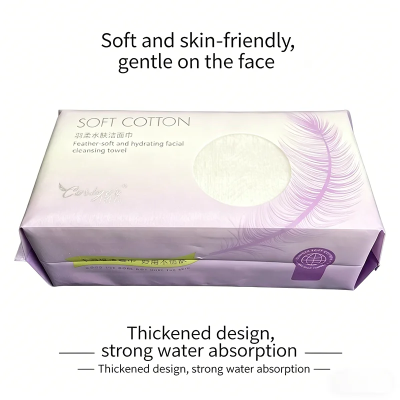 Ultra Soft Disposable Facial Tissue Lint-Free Skin Friendly Thickened Cleansing Towel for Sensitive Skin Wet And Dry Use Daily U