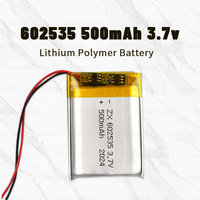 602535 3.7V Lithium Battery Li Po Battery 500mAh Lipo Rechargeable Li Polymer Batteries for Tracker Monitor Dog Trainer Cell