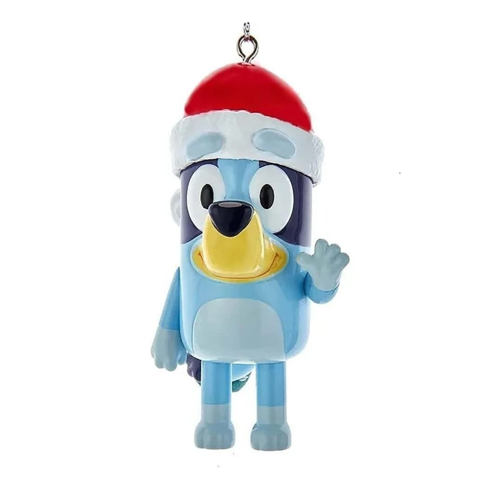 Bluey Decoración navideña Linda serie navideña de dibujos animados Colgante de árbol de Navidad Colgante de coche acrílico Regalo de Navidad para niños
