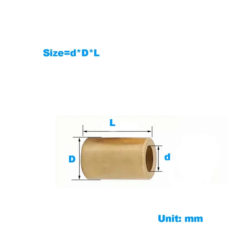 Powder Metallurgy Oil Bearing Copper Sleeve / Brass Shaft Sleeve M3-M60