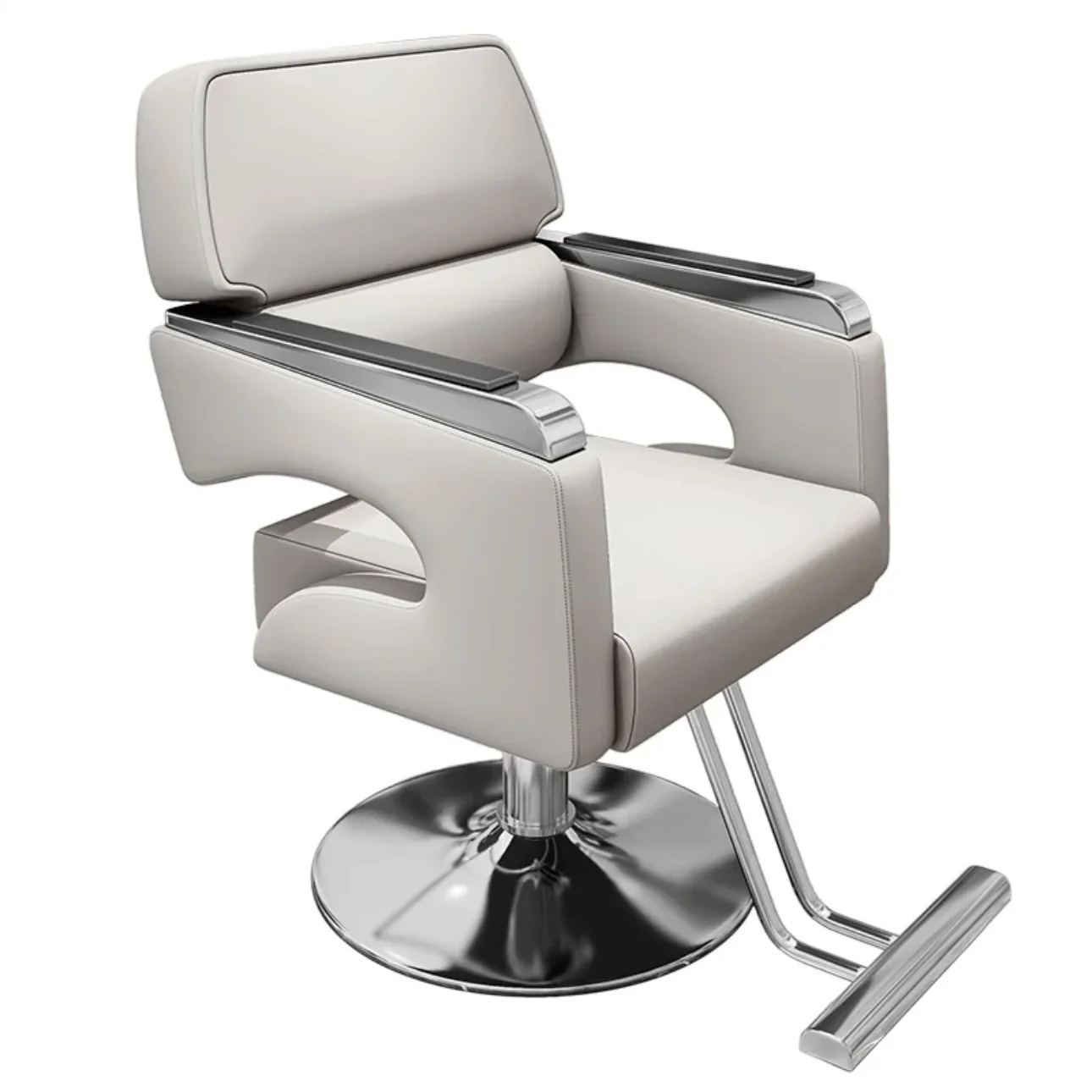 armchair can rotate and lift stainless steel black metal men's barber seat chair