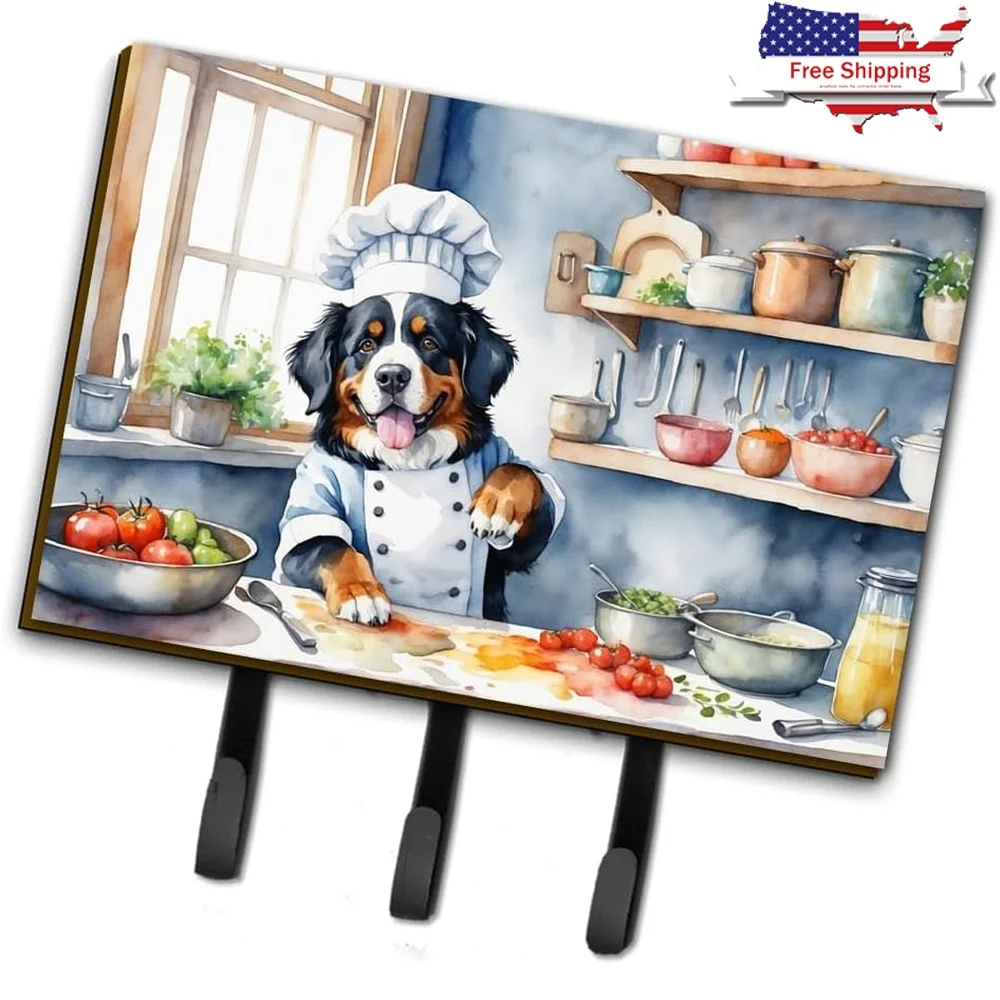 

Bernese Mountain Dog Wall Mount Leash Key Holder Hooks Durable Coat Rack User-Friendly Design Perfect Home Organization