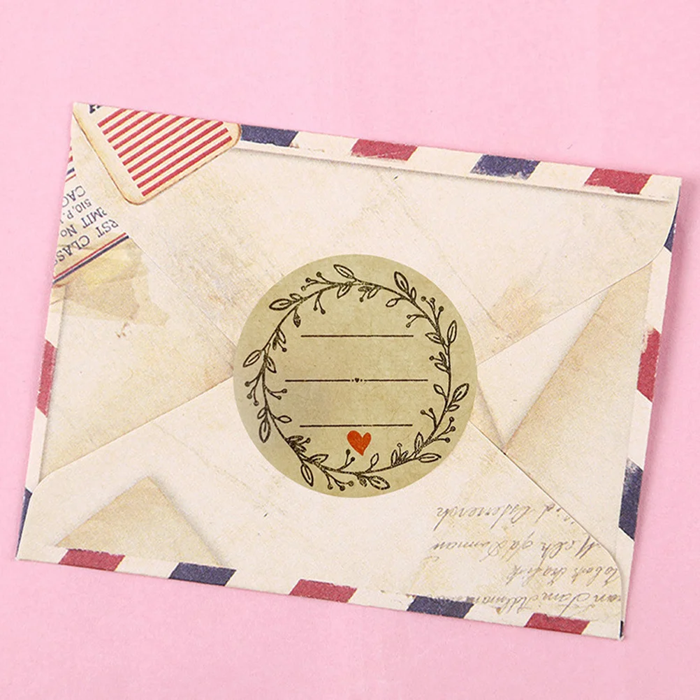 

500pcs Baking Cookie Stickers Round Kraft Paper Labels For Jars Containers Canning Bakery Gift Wrapping