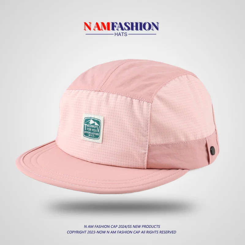 Niche Short Along Brim Retro Quick-drying Street Skateboard Hip-hop Hat Summer Men and Women Five-panel Sunshade Baseball Cap