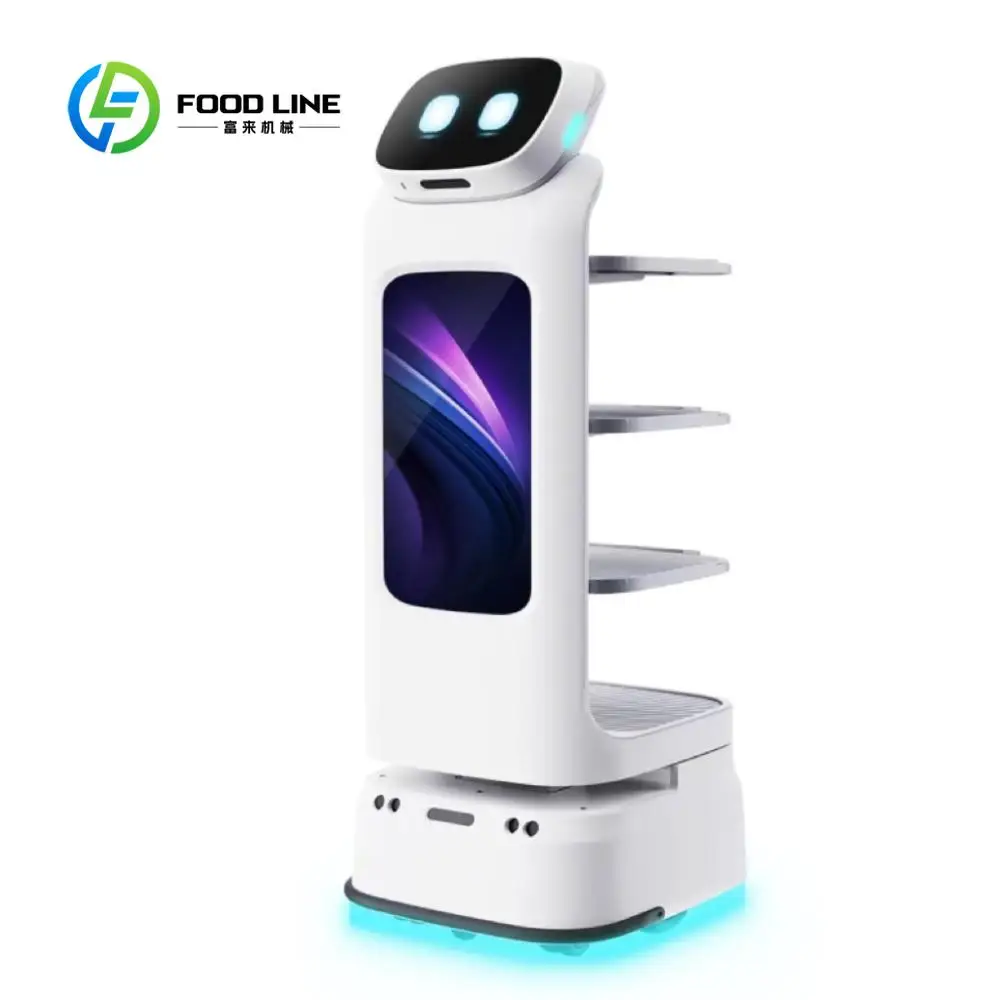 Customized size High-quality automatic charging restaurant delivery robot, intelligent navigation commercial
