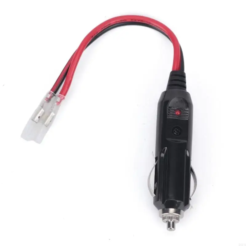 Vehicle Socket Power Cable 12V 24V with LED Light, 16 AWG Wire, and Two Output Wires for Accessory Repair, Service, and R6FB