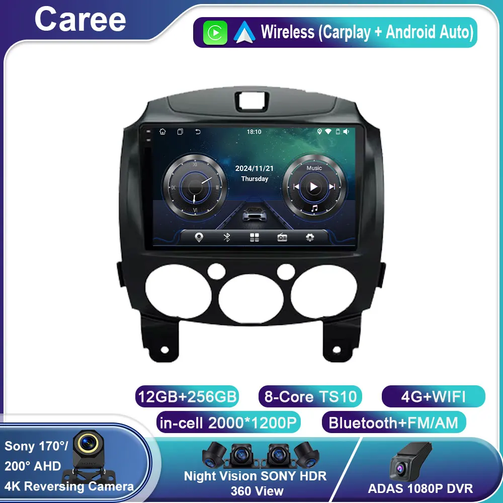 

Car Android Radio Multimedia Player For MAZDA 2 Mazda2 2007 2008 2009 2010 2011 2012 2013 2014 GPS 4G BT Navi Autoradio No 2din