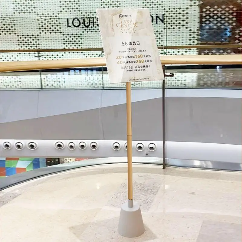 Floor Type Simplicity Wooden Poster Menu Price Display Stand Mall Promotion Billboard Advertising Publicize Sign Vertical Stand