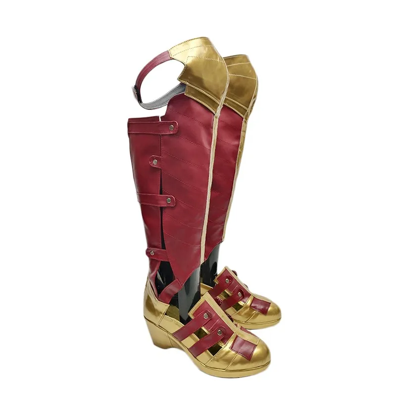 Mulher diana príncipe maravilha cosplay sapatos botas anime halloween feito sob encomenda