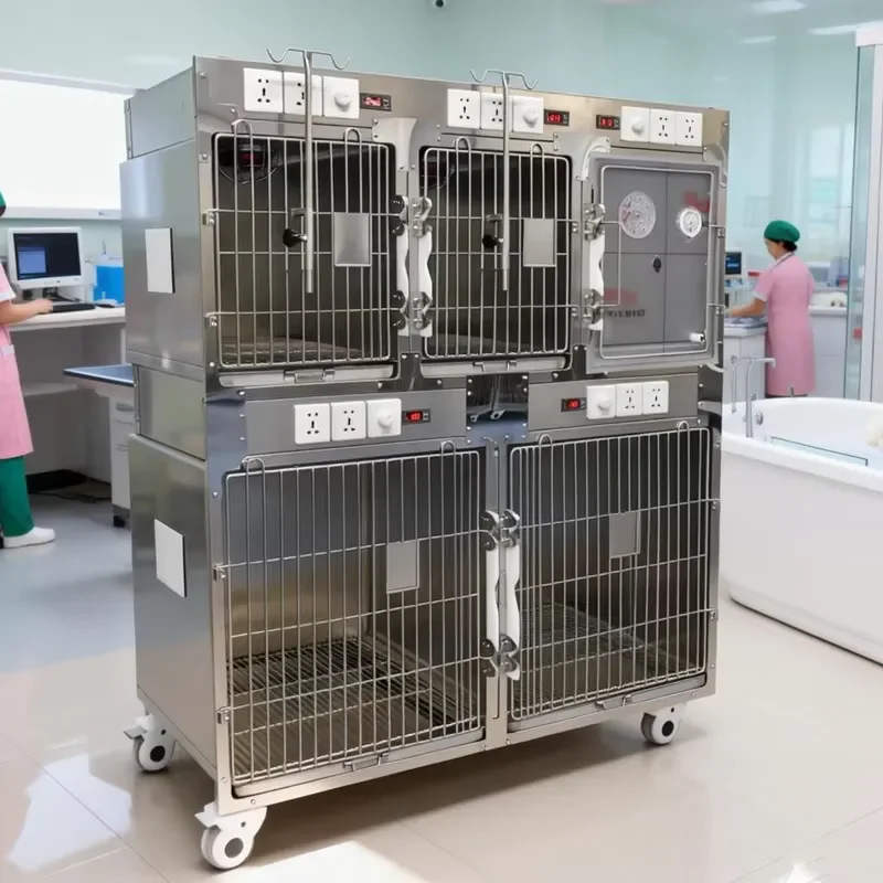 for  Professional Five Unit Pet Cage with Automatic Slide Lock and High Frequency Welding  Recovery Training