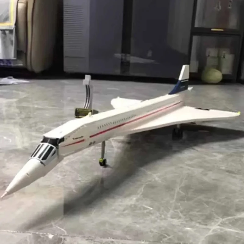 2083PCS+ Concorde Airbus Building Blocks Technical 105Cm Airplane Brick Model Puzzle Toy Xmas Gift for Kid and adult Home Decor