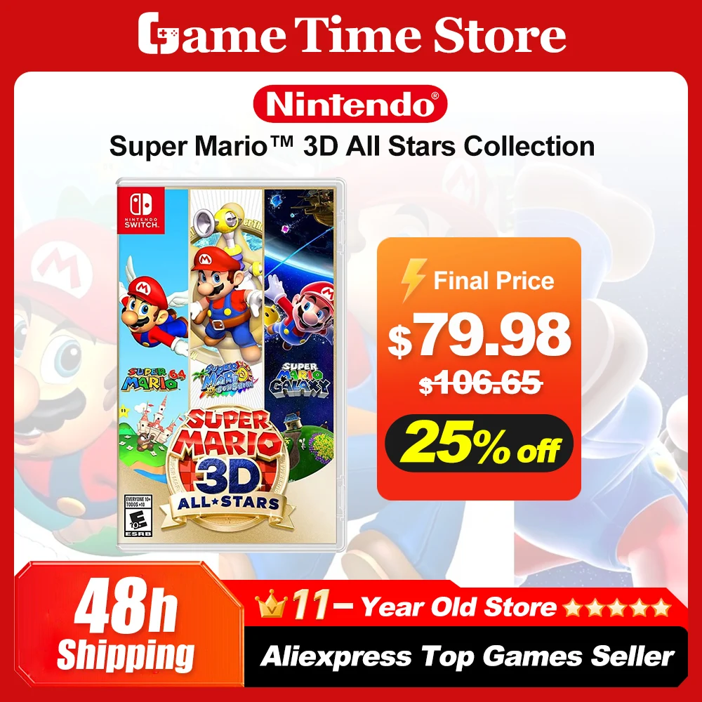 Super Mario 3D All Stars Collection juegos Nintendo Switch Game Deals 100%, tarjeta de juego física oficial, género RPG para Switch OLED Lite