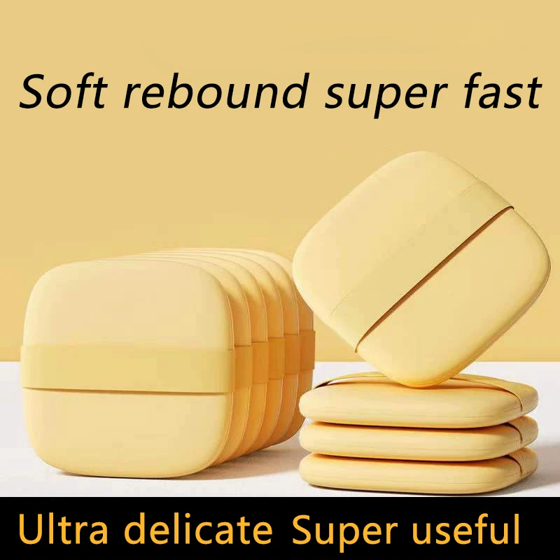 1/3 peças de sopro de pó redondo, usado para pó solto, cosméticos líquidos, sopro de pó de camurça macia, sopro de maquiagem de base e ma