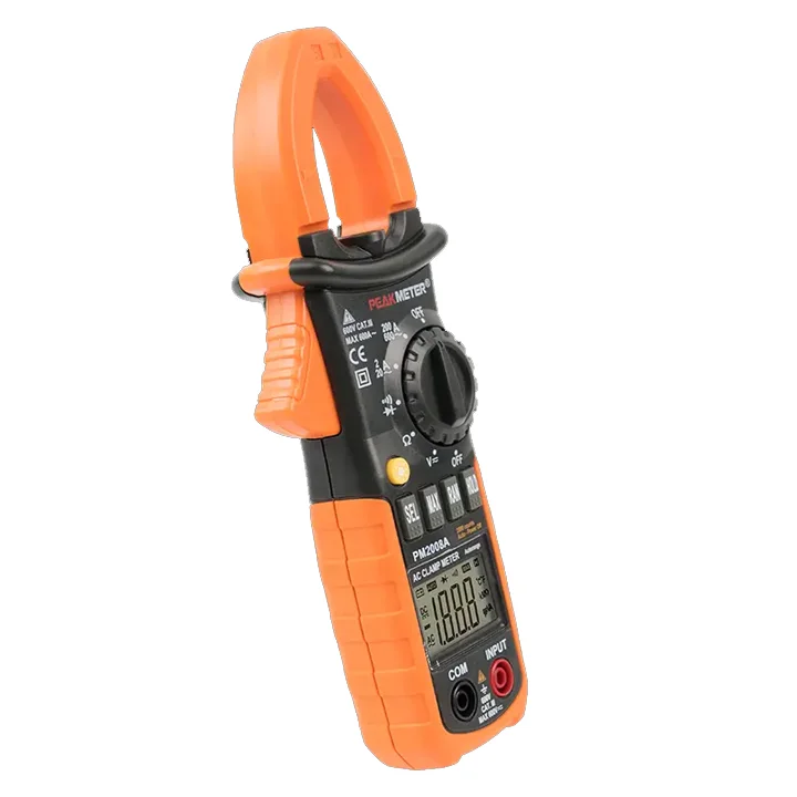 Peak Meter PM2008A 2000 Counts LCD Display Digital Clamp Multimeter Continuity Diode Testing With Auto / Manual Range
