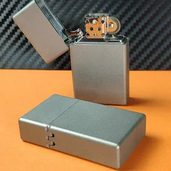 Titanium alloy heavy armor thickened narrow fuel lighter, windproof personalized high-end holiday gift, cigarette accessories