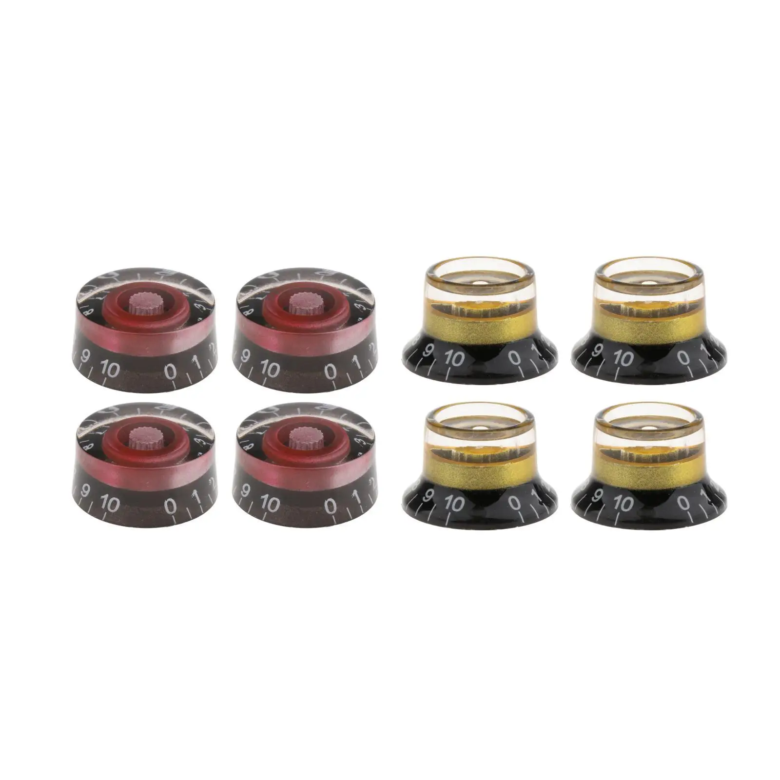 Guitar Tone and Volume Knobs and Number Top Hat for LP Old Broken Parts