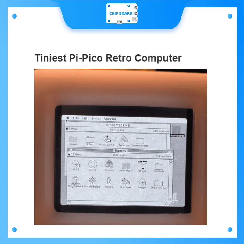 TiniestPi-PicoRetroComputer Mini Retro PC Board Based on Raspberry Pi Pico for DIY and Education