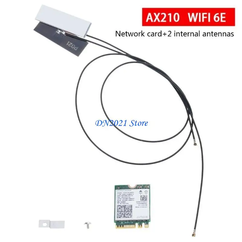 F3KE AX210NGW WiFi 6E карта BT5.2 Беспроводной адаптер Wi-Fi 6E Антенна Трехдиапазонная 2 4G 6G Сеть 802.11AX 5400 МБ для