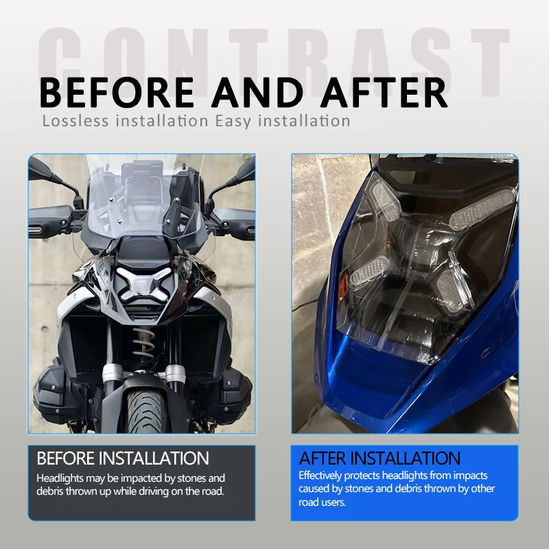 Para Bmw R 1300 GS R1300GS r1300gs R1300 GS 2023 2024 2025 nuevos accesorios de motocicleta Protector de faro Kit de cubierta de lente