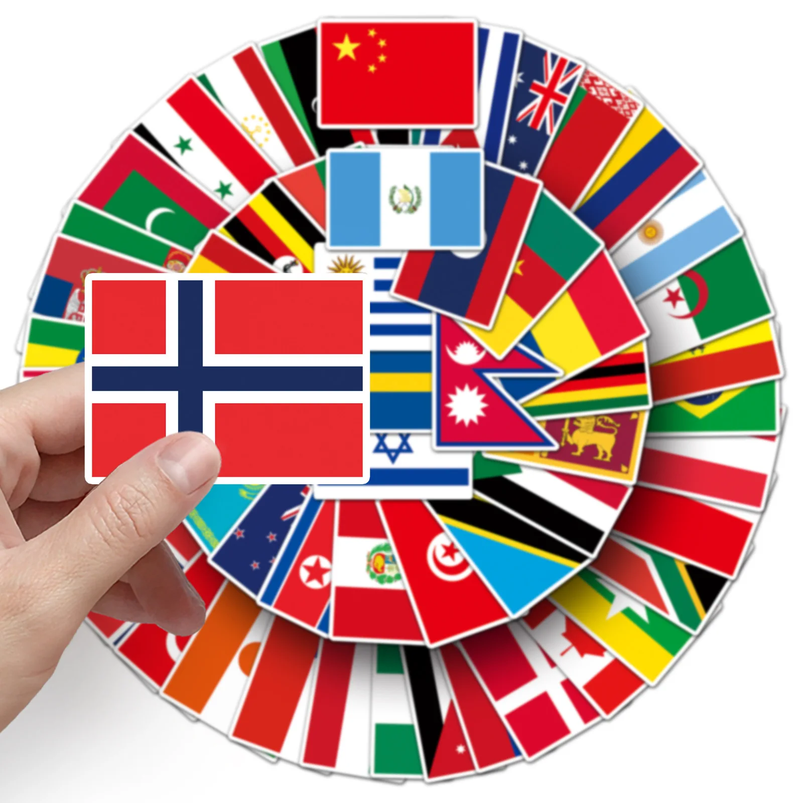 wholesale Sticker Factory 105 Unduplicated Flag Graffiti Luggage Guitar Scooter Tablet Phone Decoration