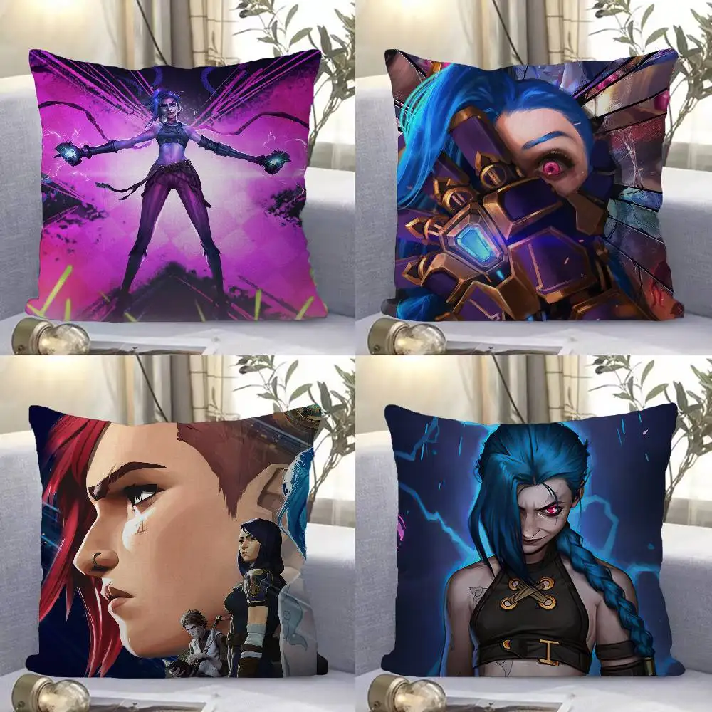 Funda de almohada A-Arcane L-League Of L-Legends, funda de cojín con diseño, decoración navideña