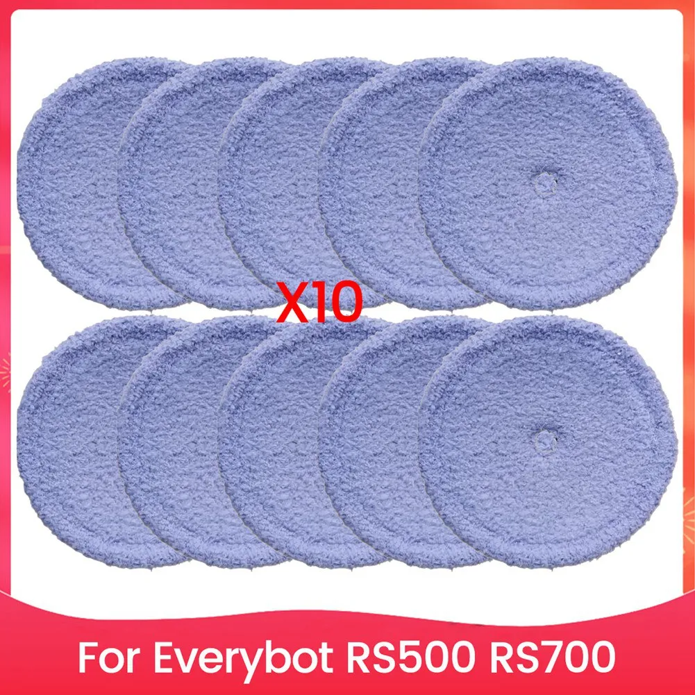 

A17F-10PCS Microfiber Mop Pads Kit for Everybot RS500 RS700 Vacuum Cleaner Mop Cloth Accessories Replacement Parts
